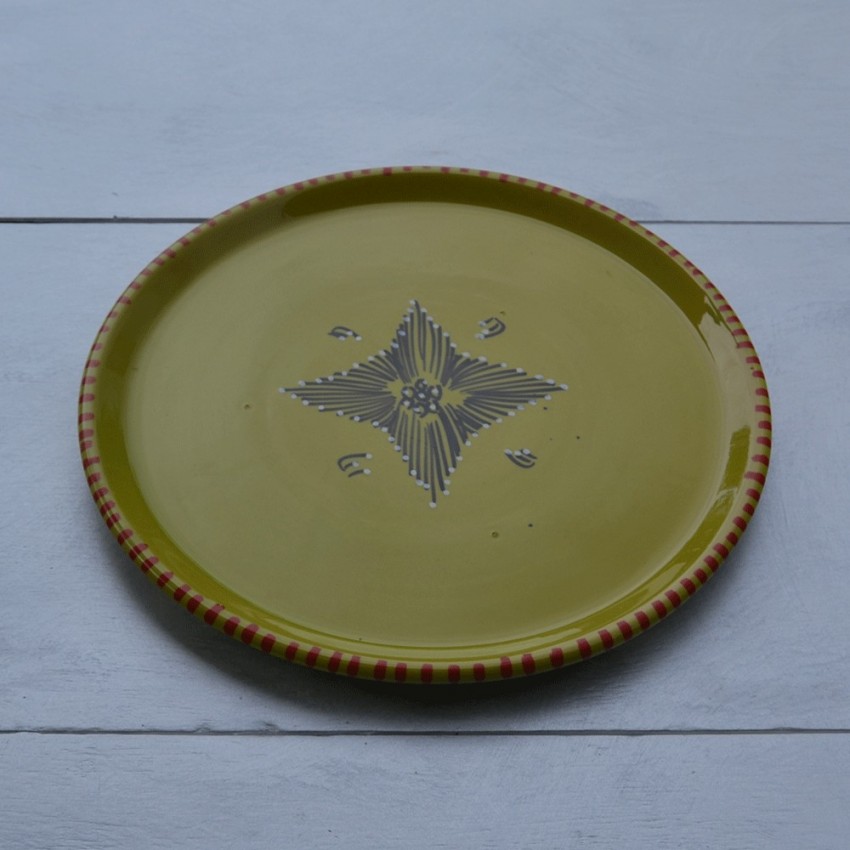 Plat à tarte Tatoué Vert