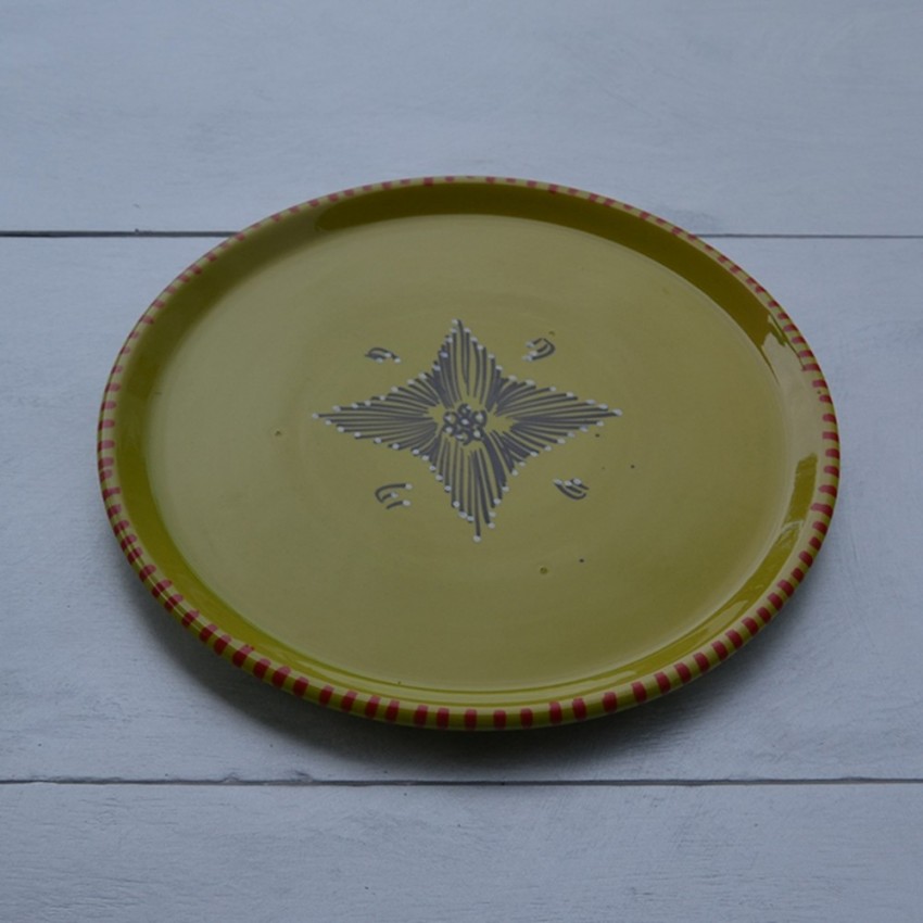 Plat à tarte Tatoué Vert