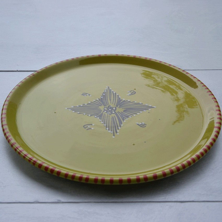 Plat à tarte Tatoué Vert