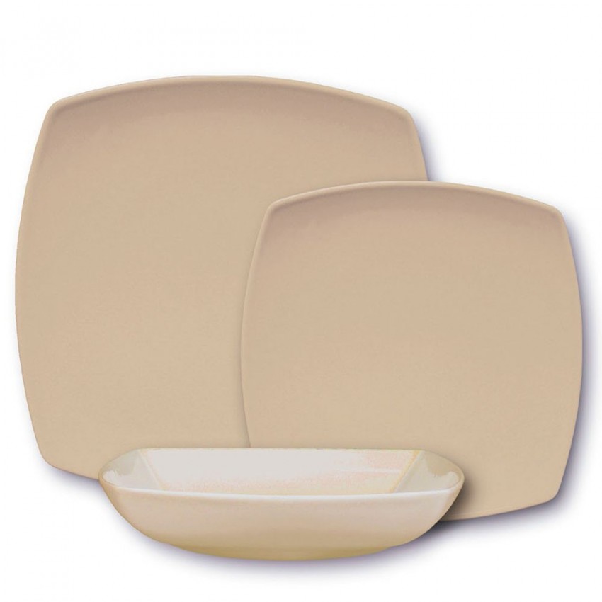 Assiette présentation porcelaine couleur Marron - L 31 cm - Tokio