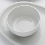 Assiette carrée porcelaine blanche - L 20 cm - Kimi