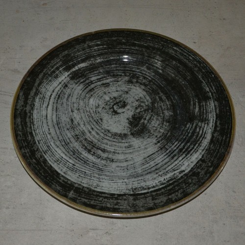 Lot de 6 assiettes plates Black Round - D 26 cm