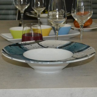 Assiette creuse à risotto Pesce - D 27,5 cm