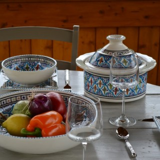 Cocotte Querouana Bakir turquoise - D 20 cm