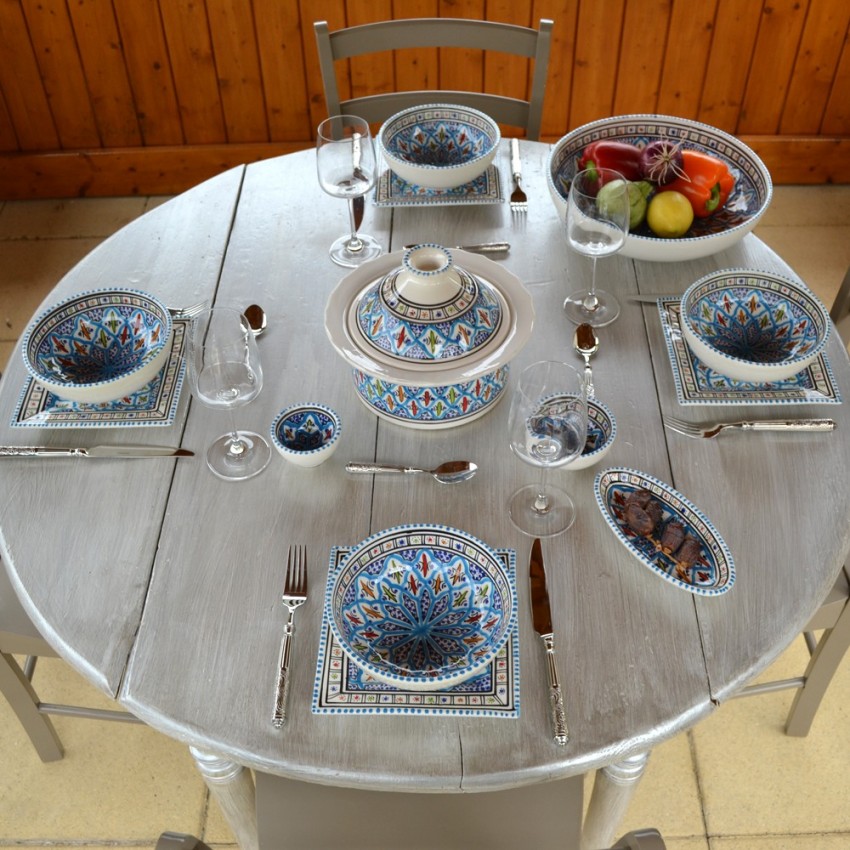 Cocotte Querouana Bakir turquoise - D 20 cm