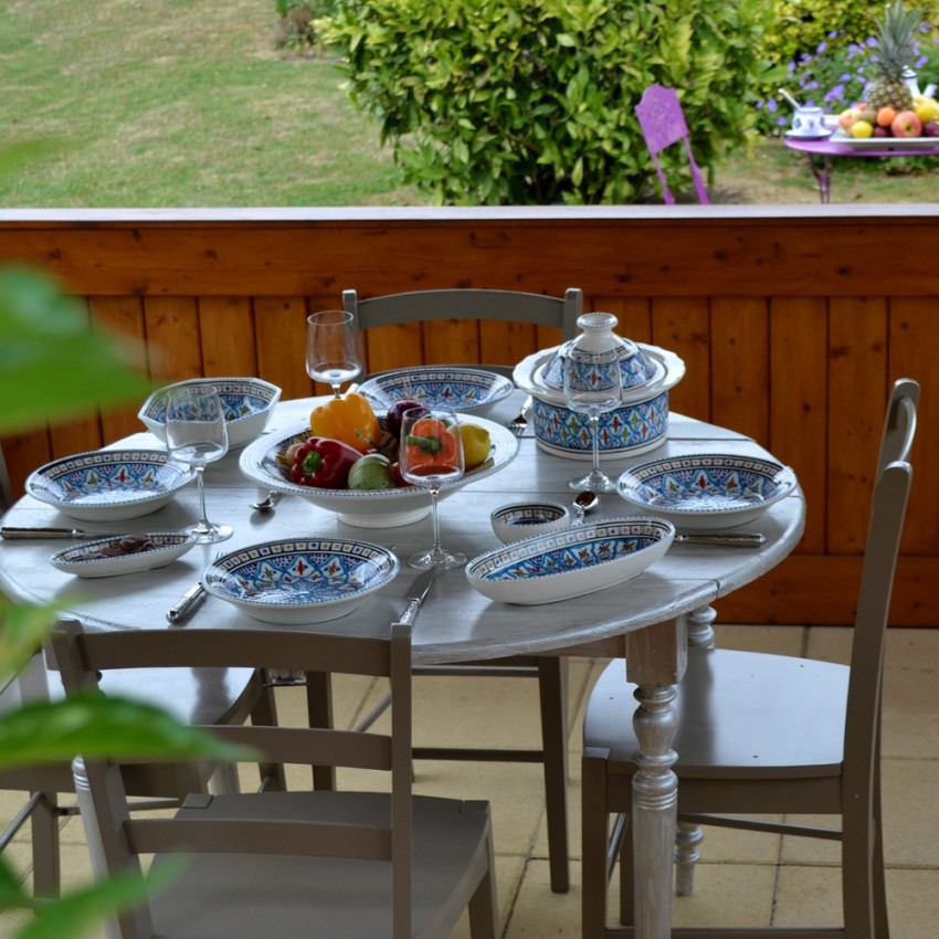 Cocotte Querouana Bakir turquoise - D 20 cm