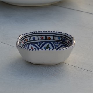 Plat octogonal Bakir bleu - L 11 cm