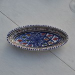 Plat ovale Bakir bleu - L 20 cm