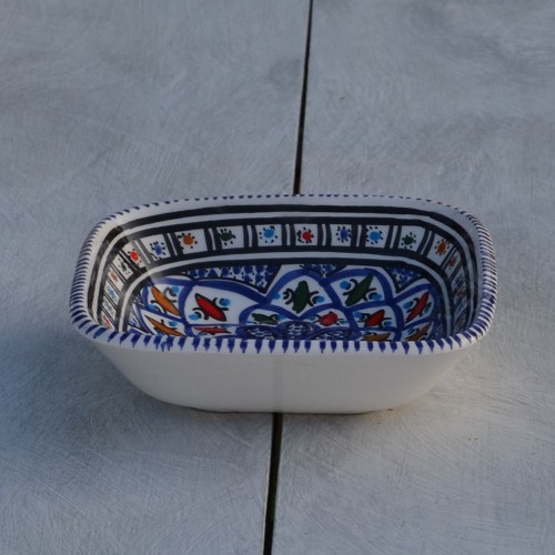 Plat carré Bakir bleu - L 15 cm 2