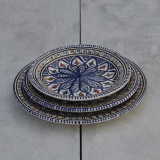 Assiette à entrée ou dessert Bakir bleu - D 20 cm