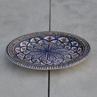 Lot de 6 assiettes plates Bakir bleu - D 24 cm