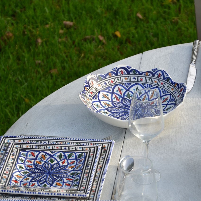 Jatte fleur Bakir bleu D 24 cm