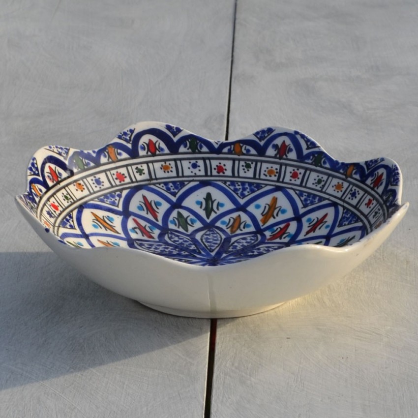 Jatte fleur Bakir bleu D 24 cm