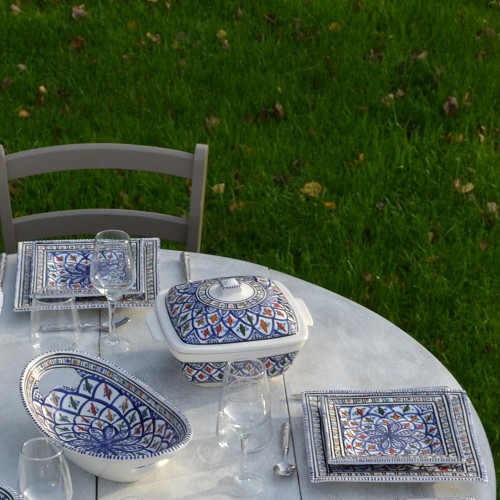 Cocotte Carrée Bakir bleu - D 25 cm 2