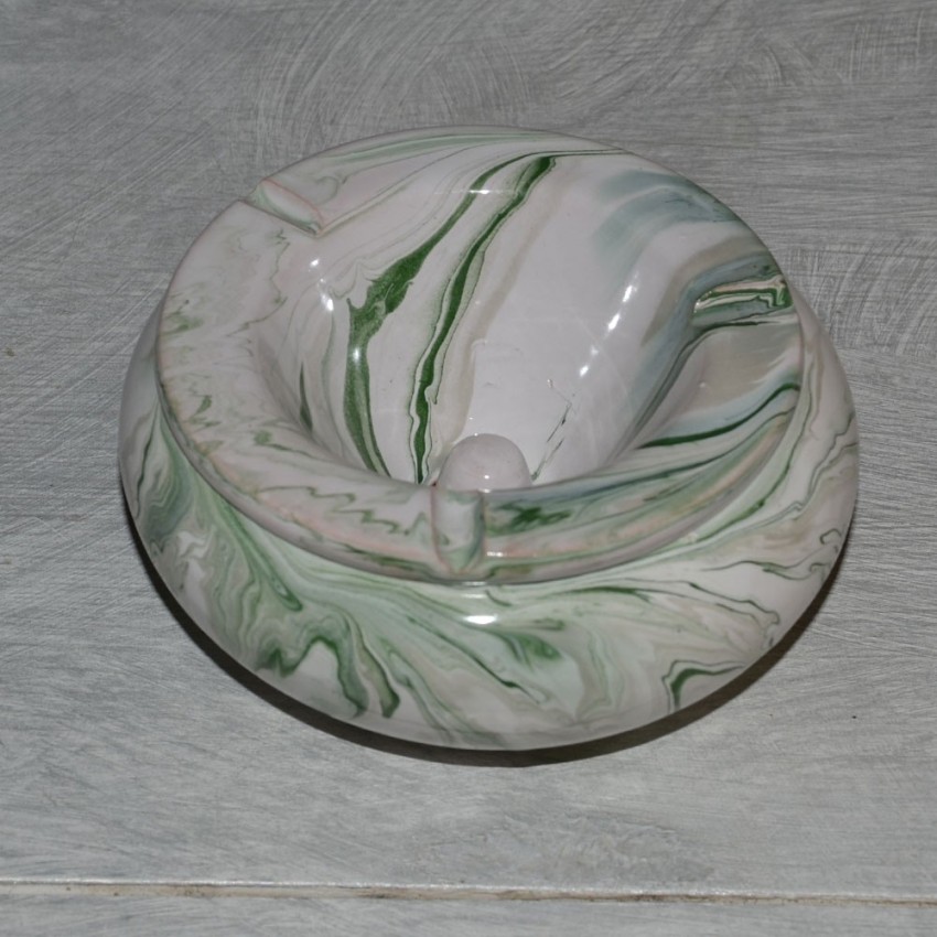 Cendrier anti fumée Marbré Vert - Moyen modèle