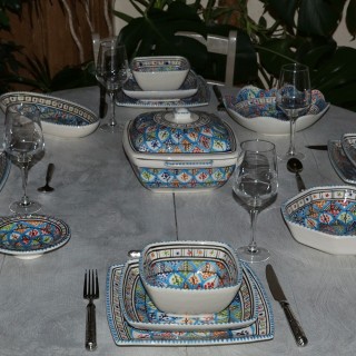 Service de table carrée Bakir Royal - 6 pers