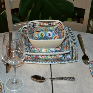 Lot de 6 assiettes creuses carrées Bakir Royal - D 20 cm