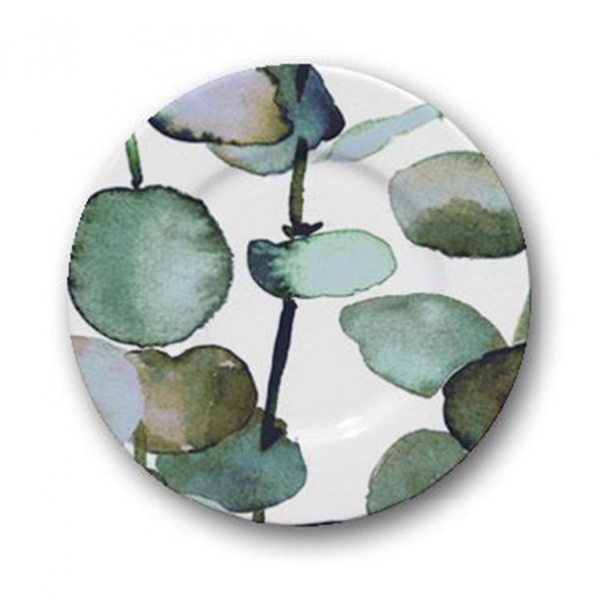 Lot de 6 assiettes à entrée et à dessert Green Tiffany - D 21 cm