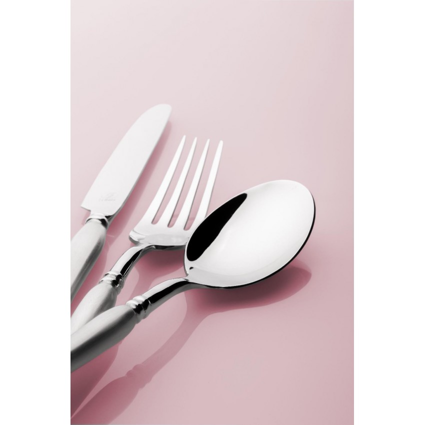 Lot de 6 fourchettes et 6 couteaux en inox Eva