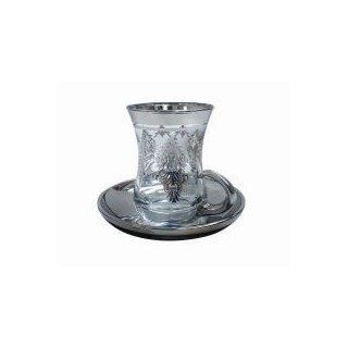 Verres à café ou à thé avec ces soucoupes Ilyès 10 cl x 6 - Coffret