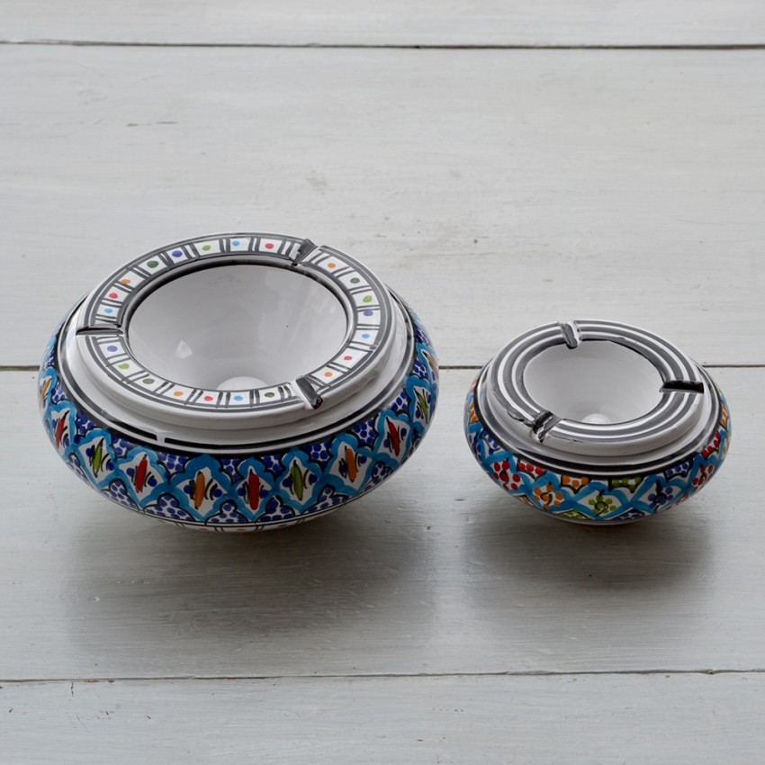 Cendrier anti fumée Bakir turquoise - D 20 cm