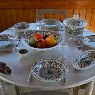 Lot de 6 assiettes creuses Bakir vert - D 24 cm