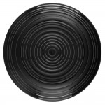 Lot de 6 assiettes plates Gaya Noires - D 23 cm