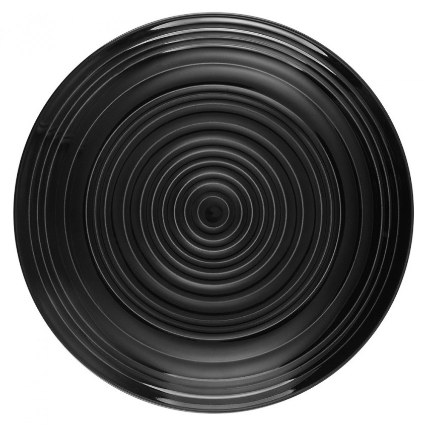 Lot de 6 assiettes plates Gaya Noires - D 23 cm