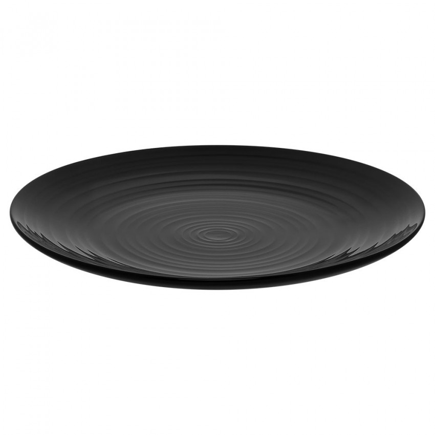 Lot de 6 assiettes plates Gaya Noires - D 28 cm