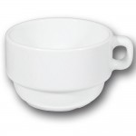 Service à café grandes tasses 2 personnes porcelaine blanche - Roma