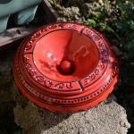 Cendrier marocain Anis Tatoué Rouge 16 cm