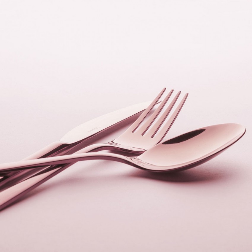 Ménagère 6 personnes en inox 24 pièces Montréal Cuivré