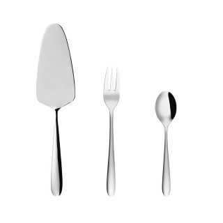 Couverts à gâteau Alpha Satin x 6 - Coffret