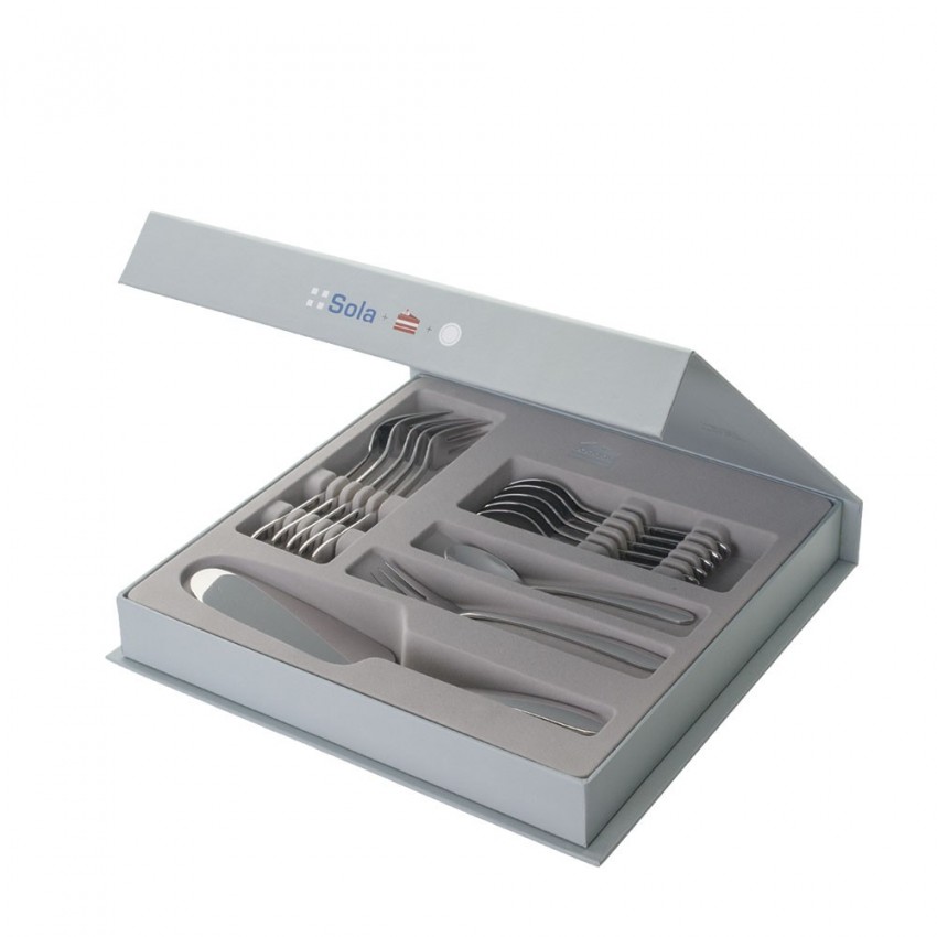 Couverts à gâteau Alpha Satin x 6 - Coffret