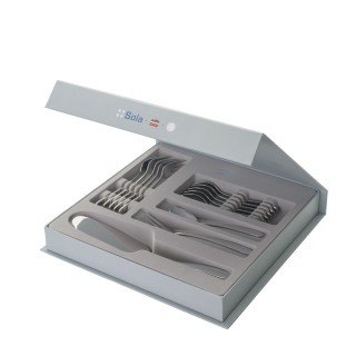 Couverts à gâteau Alpha Satin x 6 - Coffret