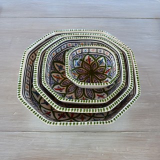 Plat octogonal Bakir vert - L 11 cm