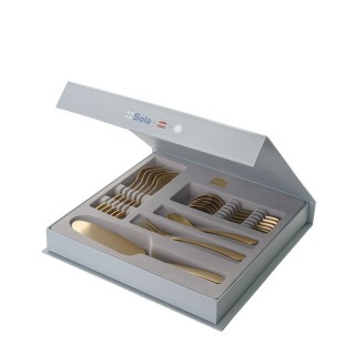 Couverts à gâteau Alpha Or x 6 - Coffret