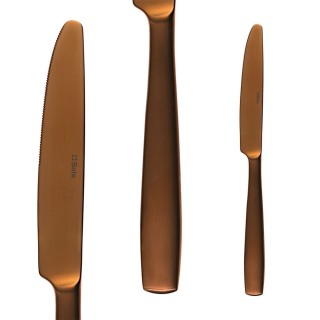 Ménagère 6 personnes en inox 24 pièces Gaya Cuivré