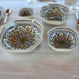 Plat octogonal Bakir vert - L 16 cm