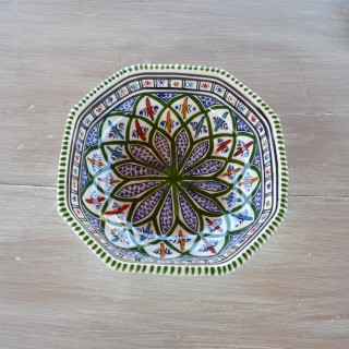 Plat octogonal Bakir vert - L 16 cm