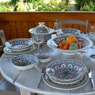 Plat octogonal Bakir vert - L 11 cm