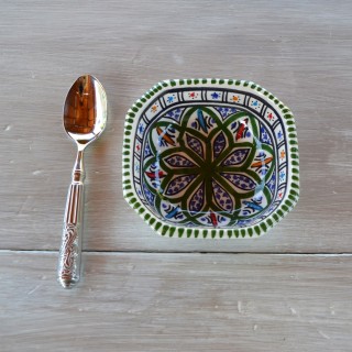 Plat octogonal Bakir vert - L 11 cm