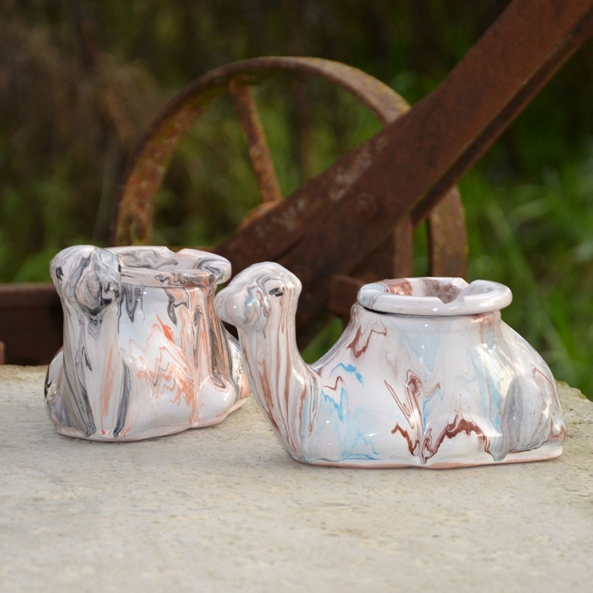 Lot de 4 cendriers marocain Chameau Marbré Moyen Modèle