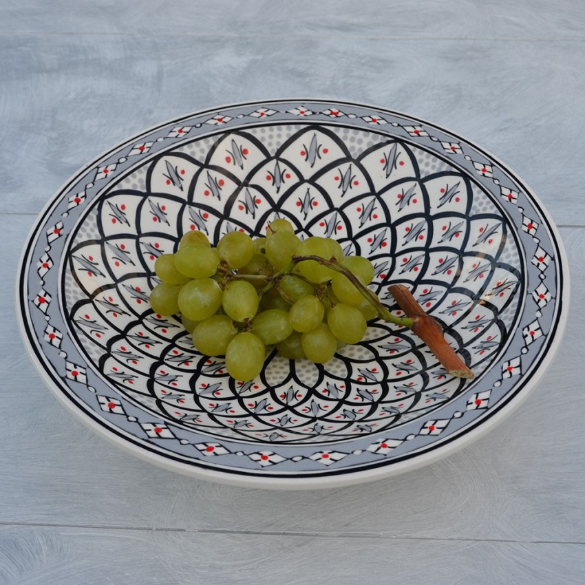 Plat Tebsi Bakir gris - D 27 cm