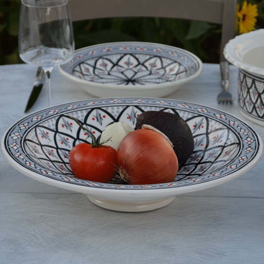 Plat Tebsi Bakir gris - D 27 cm