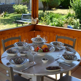 Assiette creuse Tebsi Bakir rouge - Diam 23 cm