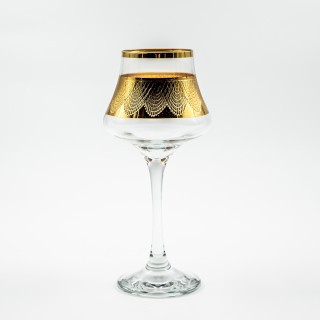 Verres à pied Leila Or 26 cl x 6 - Coffret