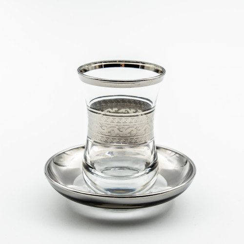 Verres à café ou à thé avec ces soucoupes Emna 10 cl x 6 - Coffret