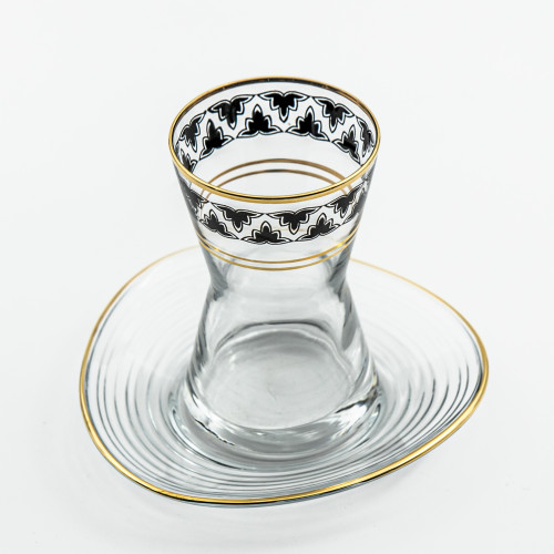 Verres à café ou à thé avec ces soucoupes Ilyan 10 cl x 6 - Coffret