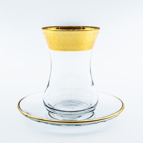 Verres à café ou à thé avec ces soucoupes Issa 10 cl x 6 - Coffret